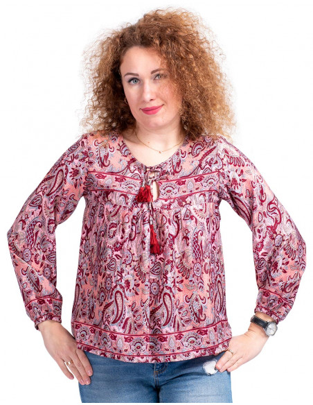 Long Sleeve Silk Blouse