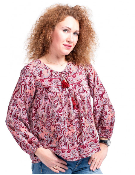 Long Sleeve Silk Blouse