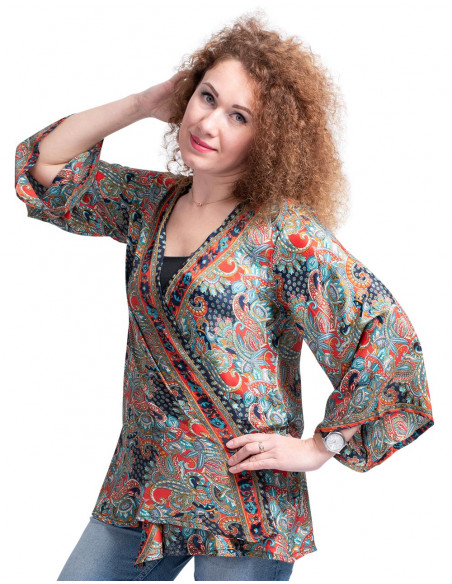 Short Silk Kimono