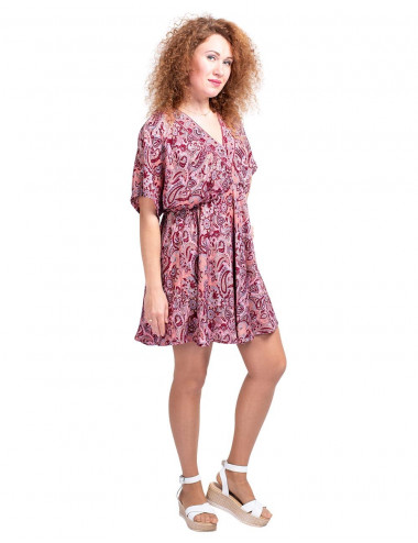 Robe imprimée rose 2