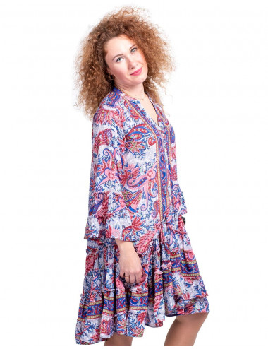 Boho bedrucktes Kleid 2