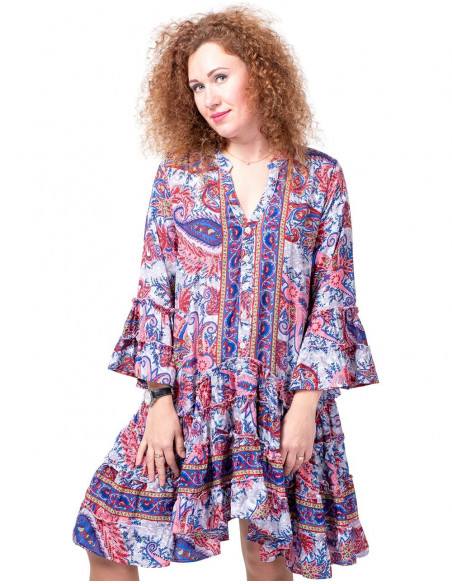 Boho bedrucktes Kleid