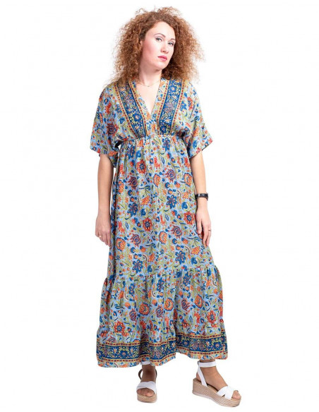 Langes Kleid im Boho-Stil