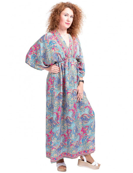 Robe longue à deux fentes
