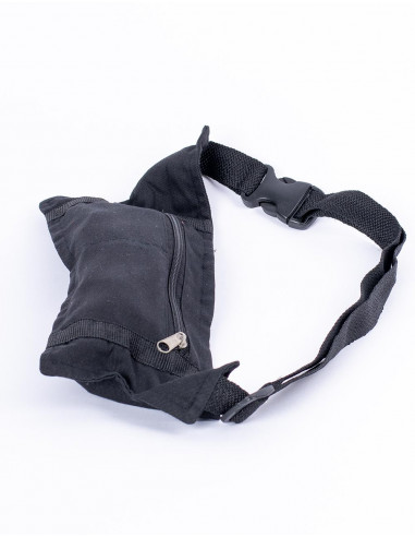 Schwarze Gürteltasche mit Diebstahlschutz