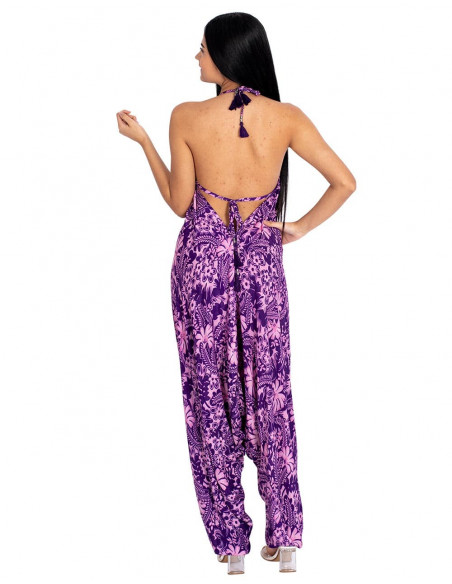 Langer lila Overall