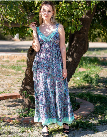 Langes Trägerkleid