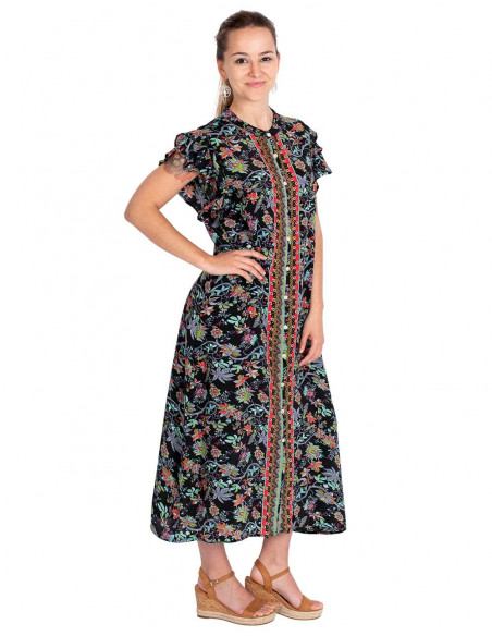 vestido-mujer-estampado-camisero-negro