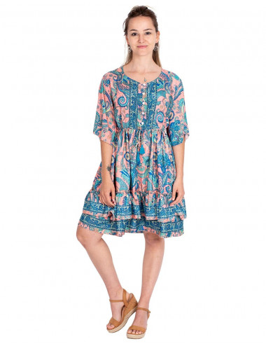 Vestido boho com babados 2