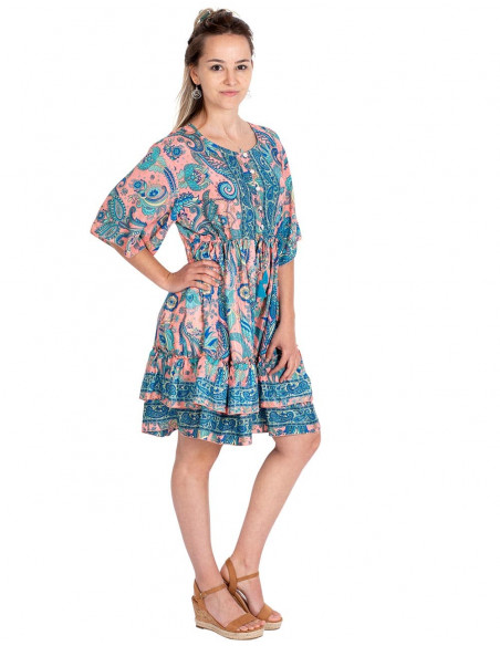 Boho-Kleid mit Rüschen