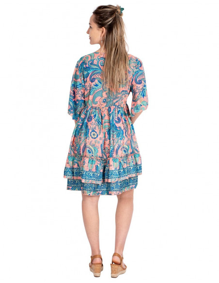 Abito boho con volant