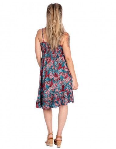 Robe en soie imprimée