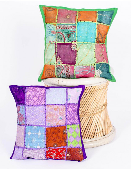 Capa de Almofada de Patchwork