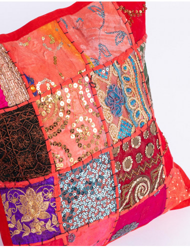 Housse de coussin patchwork 2
