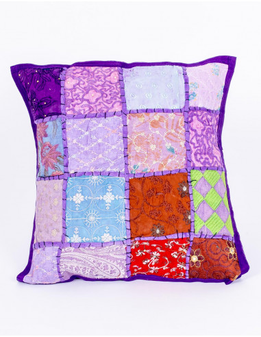 Housse de coussin patchwork