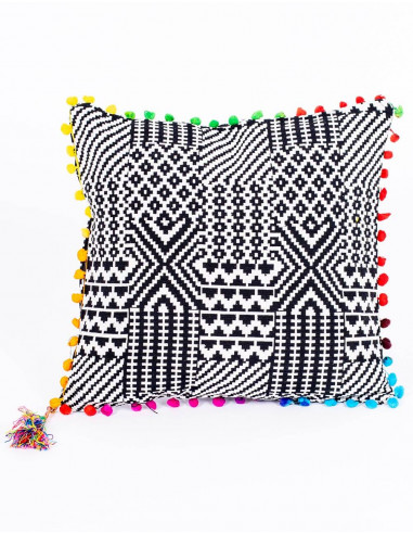 Housse de coussin géométrique