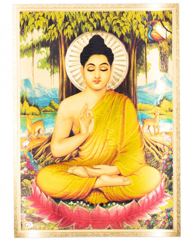 lamina-mediana-dorada-dios-buda-hinduismo
