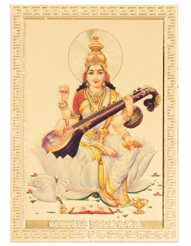 Carimbo com adesivo Saraswati