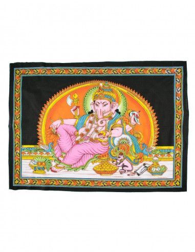 Tapisserie-Dieu-Ganesha-Méditation horizontale