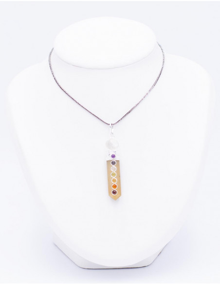 Octagonal Pendant Mineral Stone