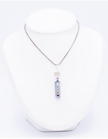 Moonstone Pendant + 7 Chakras