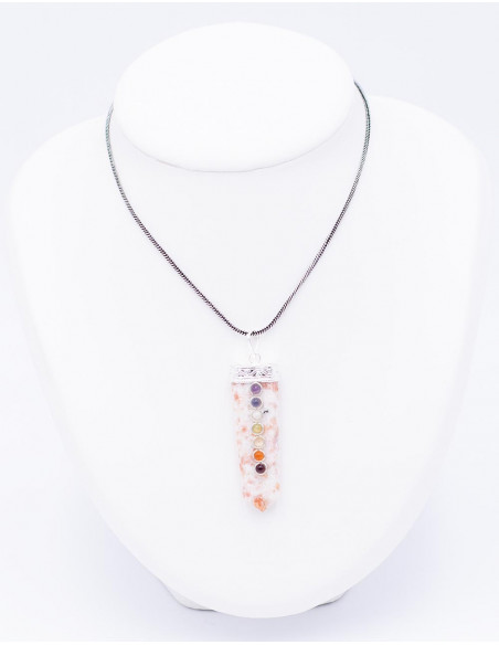 Obelisk Pendant with 7 Chakras