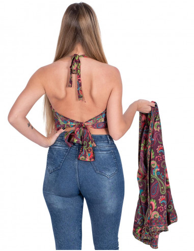 Seidentop und Kimono-Set