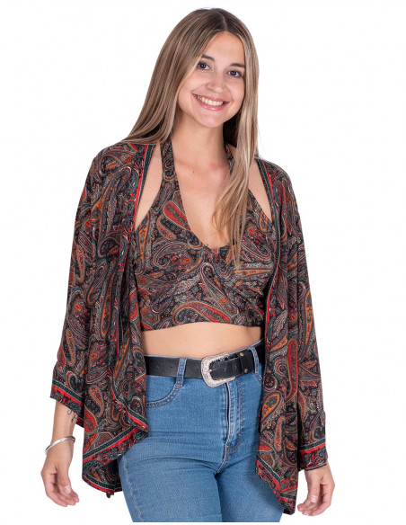 Set Top Stampato + Kimono