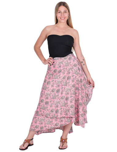 falda-larga-flores-rosa-mujer-verano-seda
