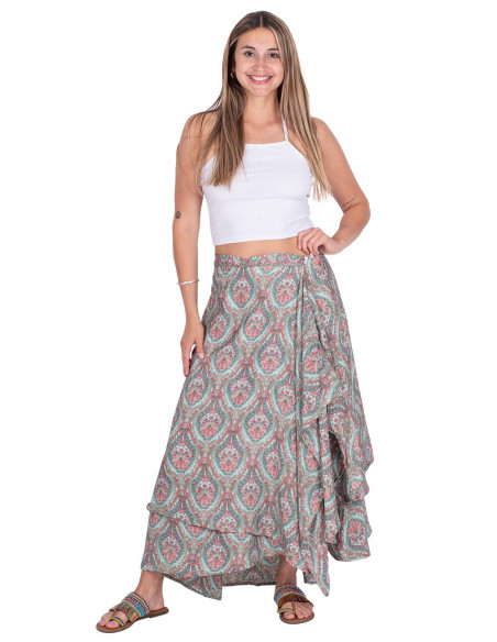 Long Printed Skirt
