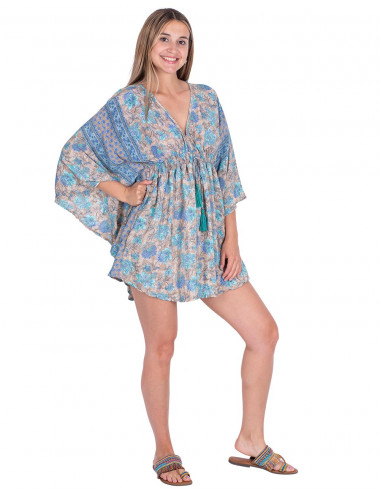 Seidenkleid im Boho-Stil