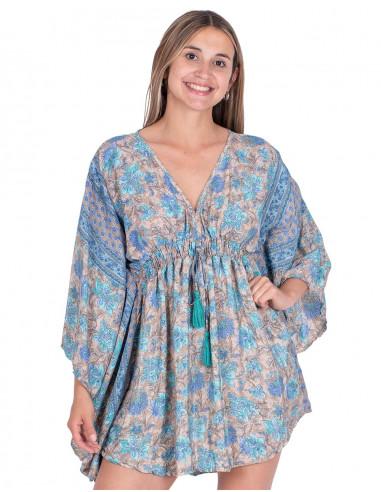 Seidenkleid im Boho-Stil