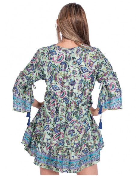 Vestido Curto Estilo Boho