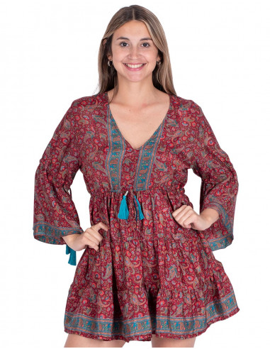 Vestido Boho Estampado Paisley