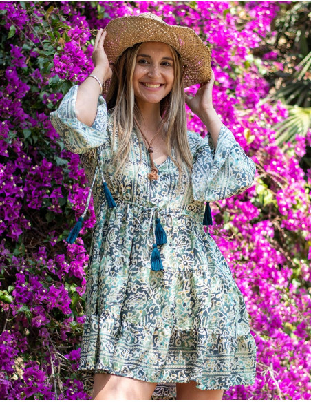 Boho-Kleid mit Rüschen