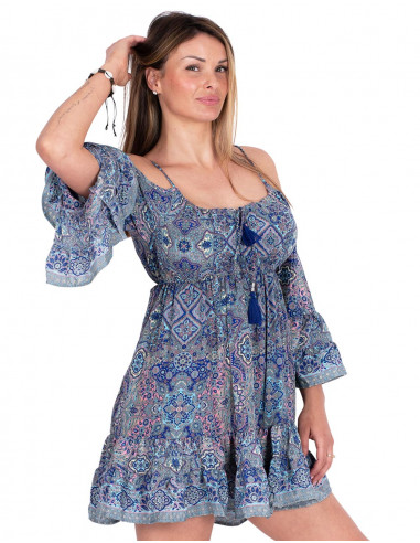 Off Shoulder Silk Dress