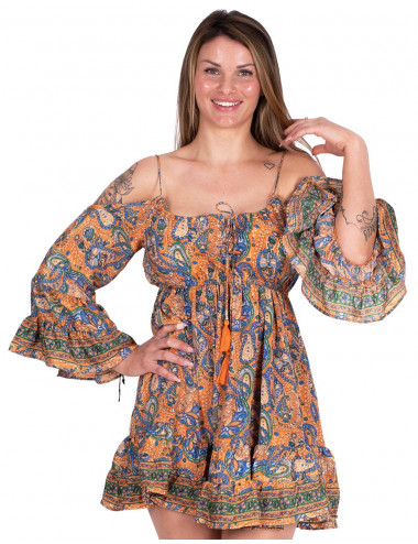 Robe en soie avec vol
