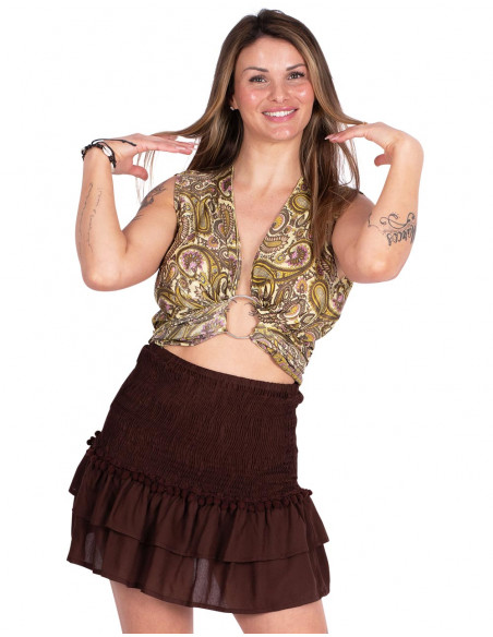 Oben offen mit Schleife