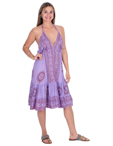 Midikleid mit Om-Symbol