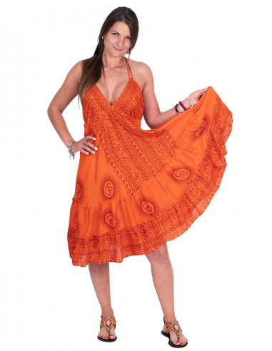 Vestido laranja sânscrito