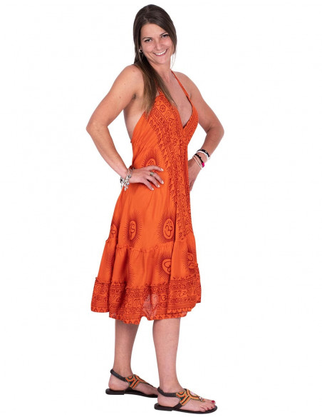Sanskrit Orange Dress