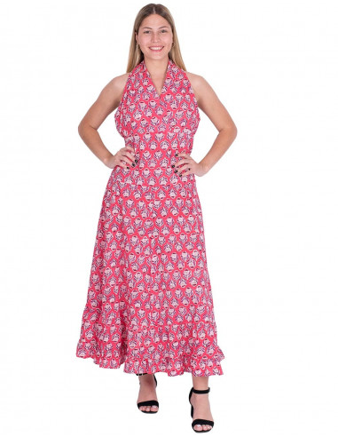 Robe longue en coton