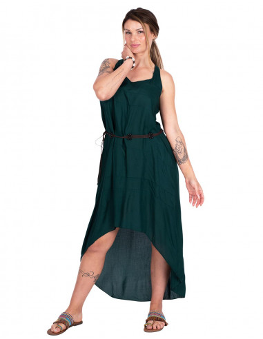 Fließendes grünes Kleid