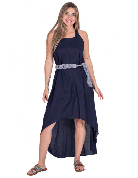 Robe hippie bleue