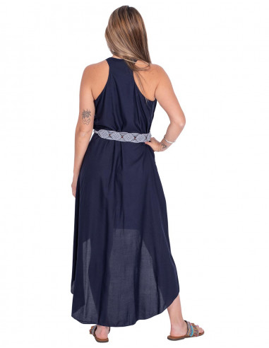 Robe hippie bleue