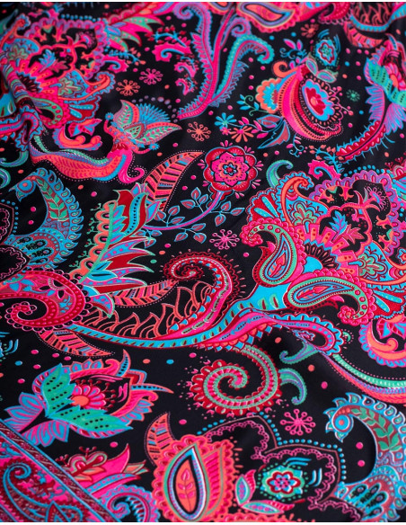 Robe en soie imprimée