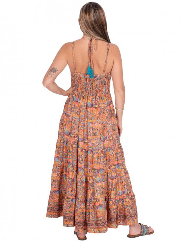 Robe Longue Orange Cachemire
