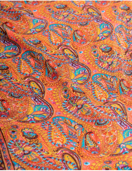 Robe Longue Orange Cachemire