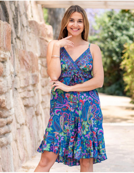 Vestido de renda de seda