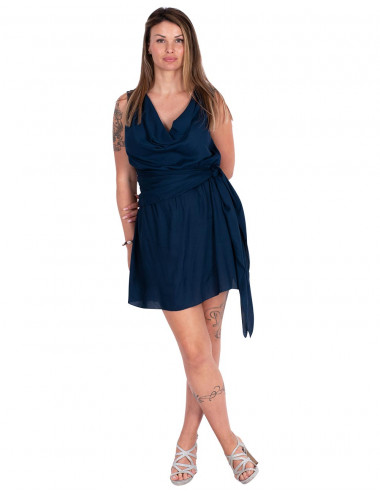 Rayon-Kleid mit drapiertem... 2